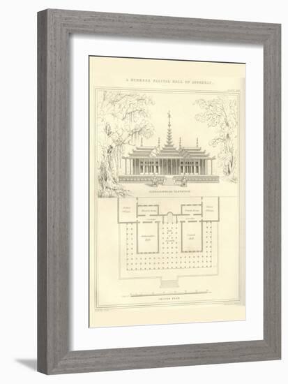 Burmese Palatial Hall of Assembly-Richard Brown-Framed Art Print