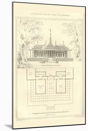 Burmese Palatial Hall of Assembly-Richard Brown-Mounted Art Print