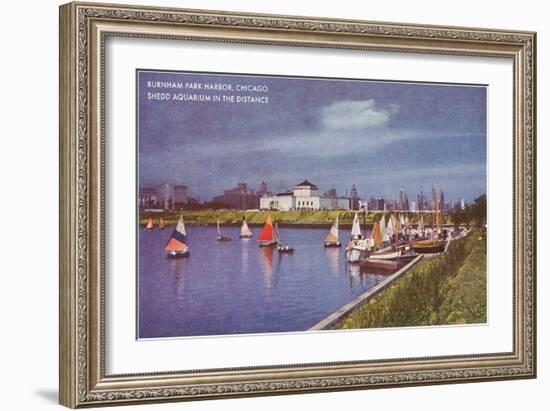 Burnham Park Harbor, Chicago, Illinois-null-Framed Art Print