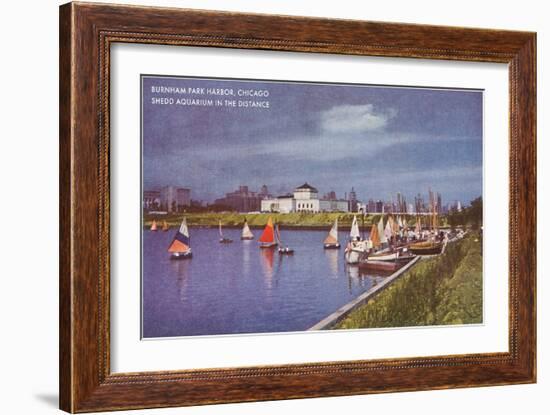 Burnham Park Harbor, Chicago, Illinois-null-Framed Art Print