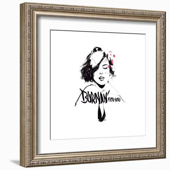 Burnin-Manuel Rebollo-Framed Art Print