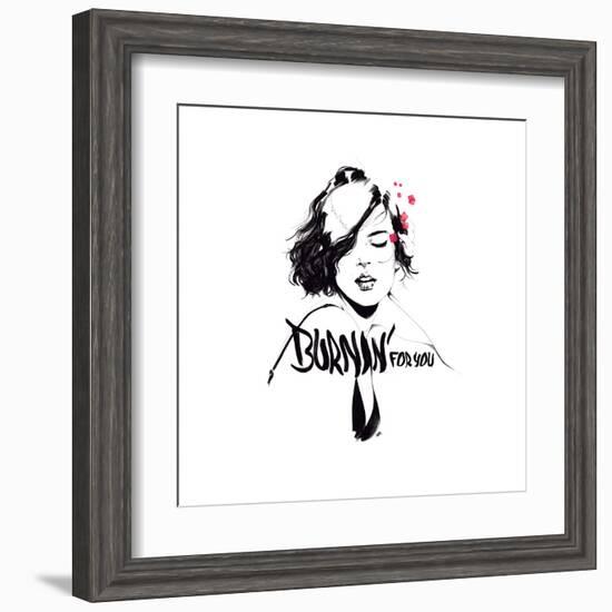 Burnin-Manuel Rebollo-Framed Art Print