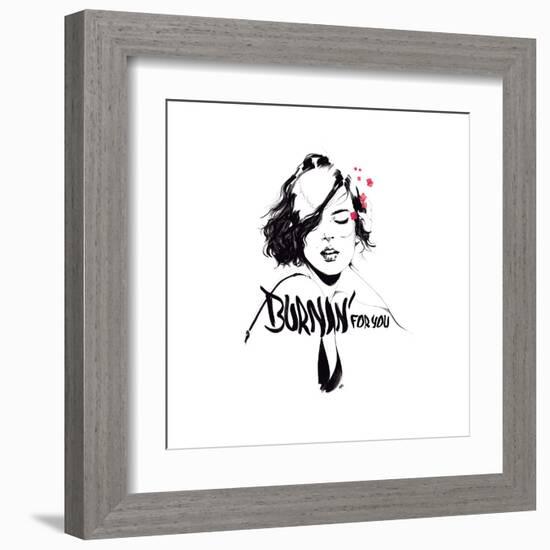 Burnin-Manuel Rebollo-Framed Art Print