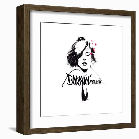 Burnin-Manuel Rebollo-Framed Art Print