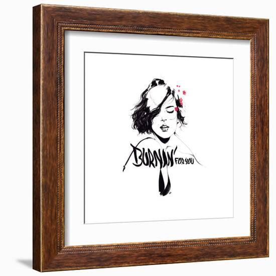 Burnin-Manuel Rebollo-Framed Art Print