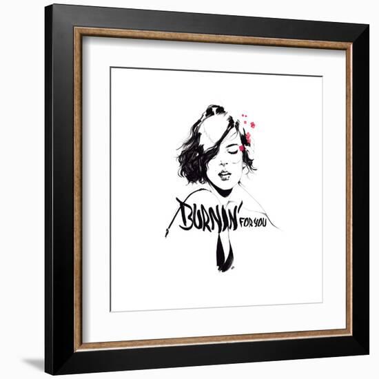 Burnin-Manuel Rebollo-Framed Art Print