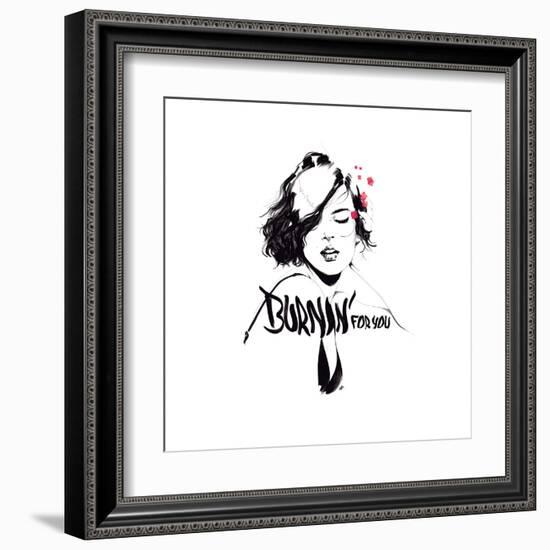 Burnin-Manuel Rebollo-Framed Art Print