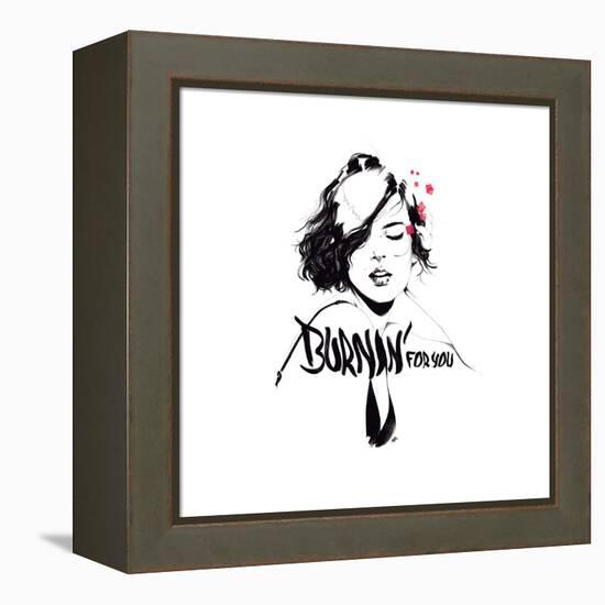 Burnin-Manuel Rebollo-Framed Stretched Canvas