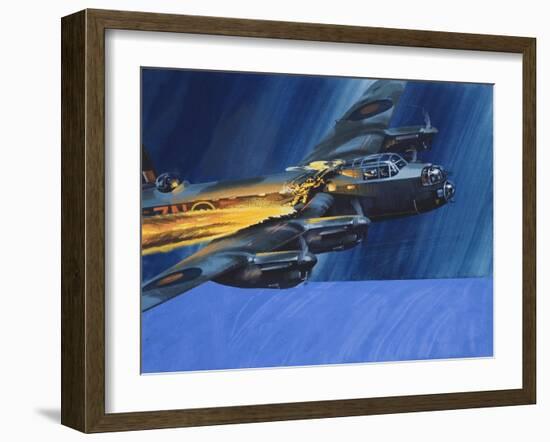 Burning Aircraft-Wilf Hardy-Framed Giclee Print