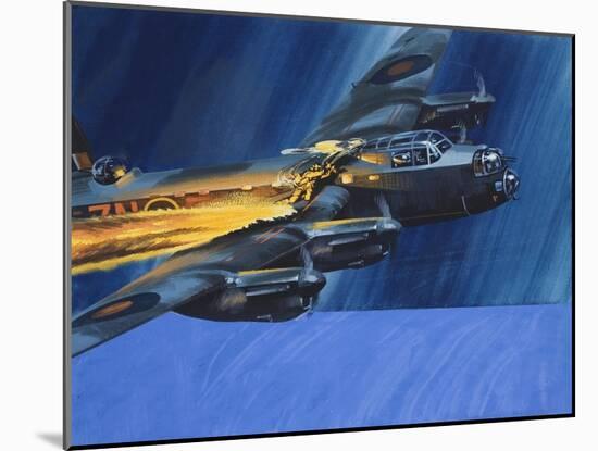 Burning Aircraft-Wilf Hardy-Mounted Giclee Print