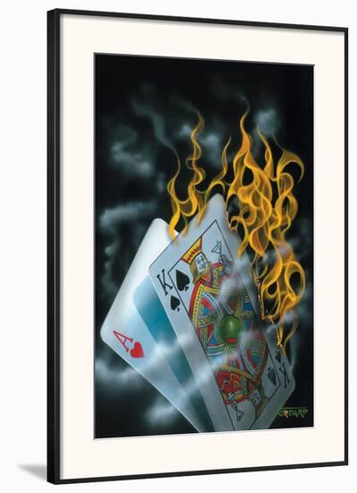 Burning Blackjack-Michael Godard-Framed Art Print