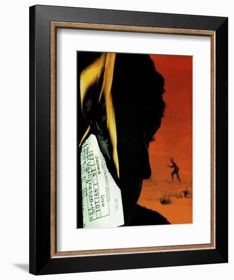 "Burning Draft Card," January 27, 1968-Fred Ward-Framed Giclee Print