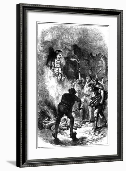 Burning John Jay's Effigy, C1794-Hooper-Framed Giclee Print