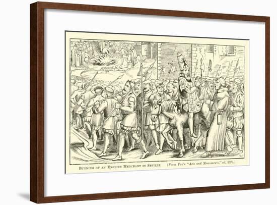 Burning of an English Merchant in Seville-null-Framed Giclee Print