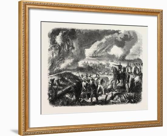 Burning of Cork-Tree Forests, in the District of Jemappes, Philipville, Algeria, 1865-null-Framed Giclee Print