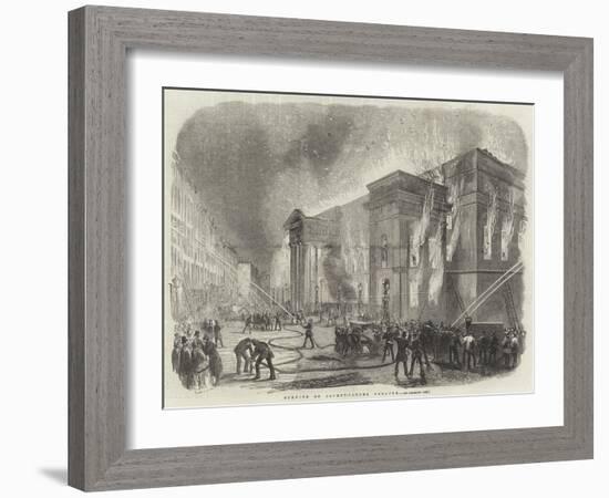 Burning of Covent-Garden Theatre-null-Framed Giclee Print