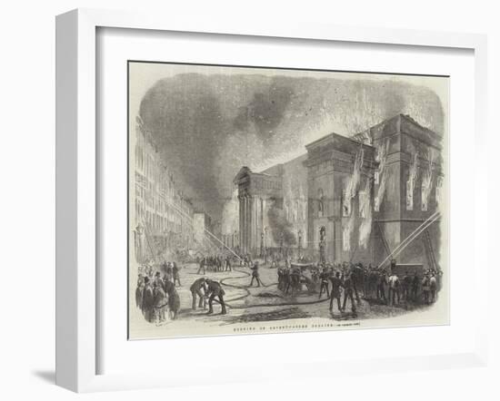 Burning of Covent-Garden Theatre-null-Framed Giclee Print