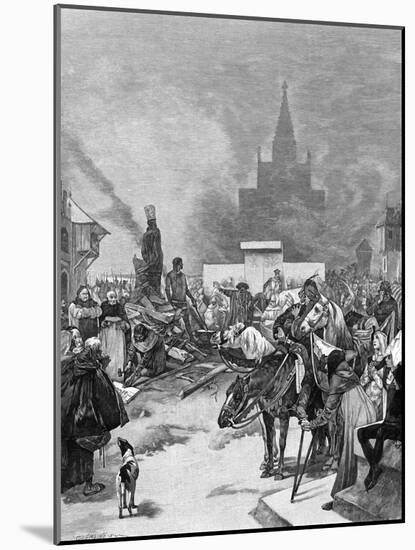 Burning of Hus-Alphonse Mucha-Mounted Art Print