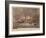 Burning of the Clipper Ship, 'Golden Light'-Currier & Ives-Framed Giclee Print