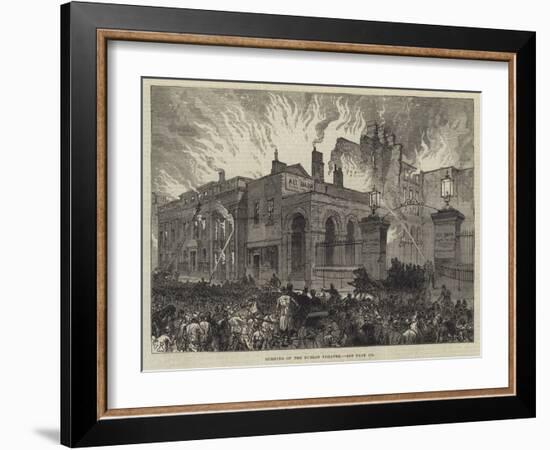 Burning of the Dublin Theatre-Charles Robinson-Framed Giclee Print