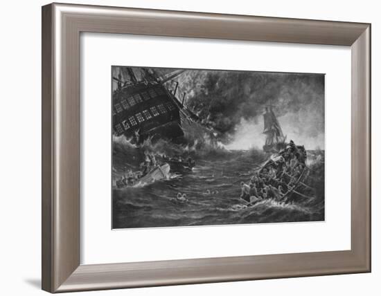 'Burning of the Kent', c1893, (1911)-Thomas M M Hemy-Framed Giclee Print