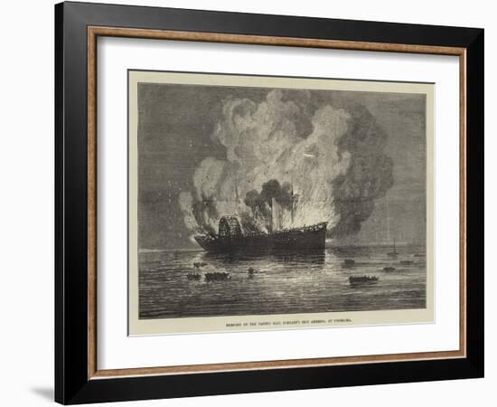 Burning of the Pacific Mail Company's Ship America, at Yokohama-null-Framed Giclee Print