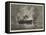 Burning of the Pacific Mail Company's Ship America, at Yokohama-null-Framed Premier Image Canvas