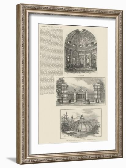 Burning of the Palace of Laeken-Frank Watkins-Framed Giclee Print