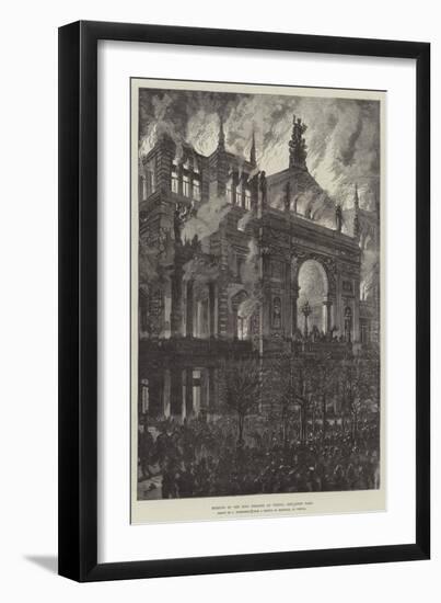 Burning of the Ring Theatre at Vienna-Johann Nepomuk Schonberg-Framed Giclee Print