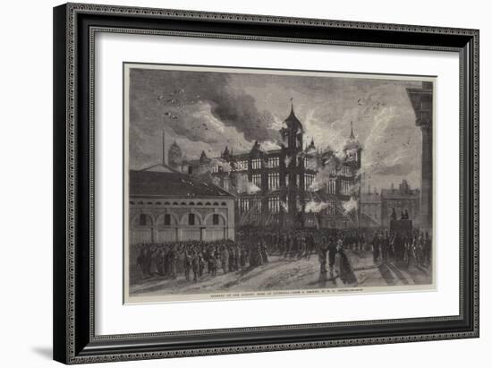 Burning of the Sailors Home at Liverpool-Richard Principal Leitch-Framed Giclee Print