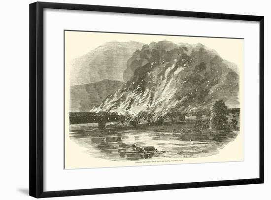 Burning the Bridge over the Susquehanna, Columbia, Penn, June 1863-null-Framed Giclee Print
