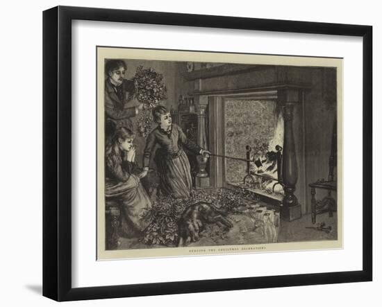 Burning the Christmas Decorations-null-Framed Giclee Print