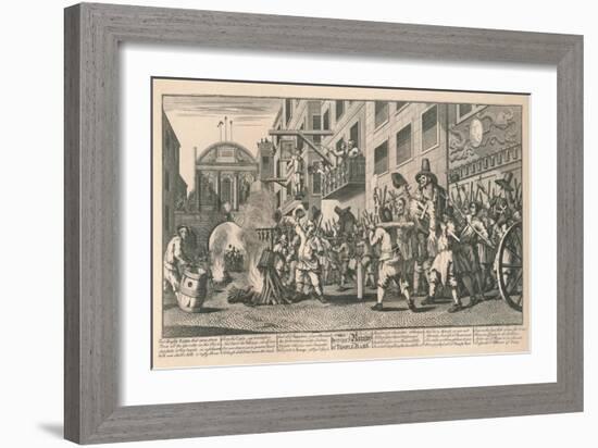 'Burning the Rumps at Temple Bar', London, 1726-William Hogarth-Framed Giclee Print