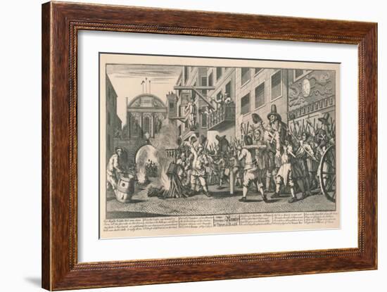 'Burning the Rumps at Temple Bar', London, 1726-William Hogarth-Framed Giclee Print