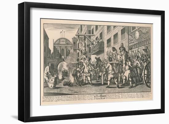 'Burning the Rumps at Temple Bar', London, 1726-William Hogarth-Framed Giclee Print