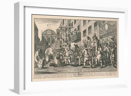 'Burning the Rumps at Temple Bar', London, 1726-William Hogarth-Framed Giclee Print