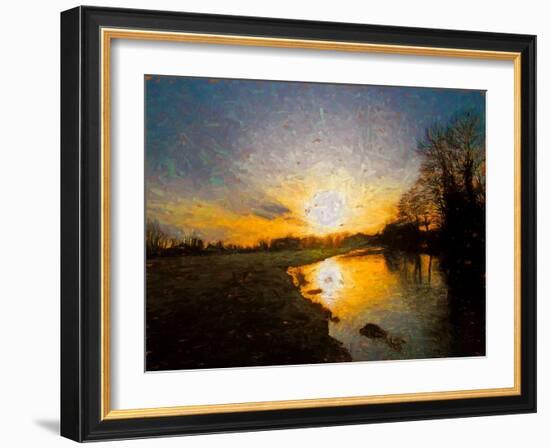 Burnished river, 2018,-Helen White-Framed Giclee Print