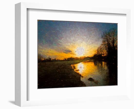 Burnished river, 2018,-Helen White-Framed Giclee Print