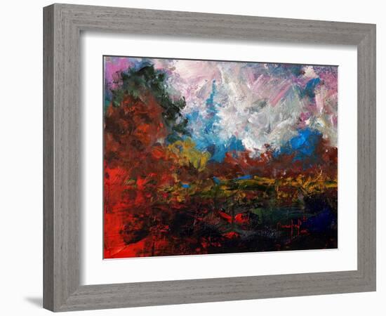 Burnt Orange Landscape-Joseph Marshal Foster-Framed Art Print