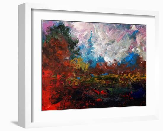 Burnt Orange Landscape-Joseph Marshal Foster-Framed Art Print