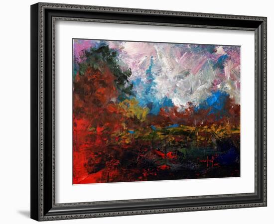 Burnt Orange Landscape-Joseph Marshal Foster-Framed Art Print