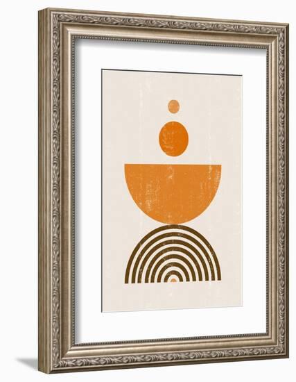 Burnt Orange Sun Print Boho Minimalist Printable Wall Art-Tolchik-Framed Photographic Print