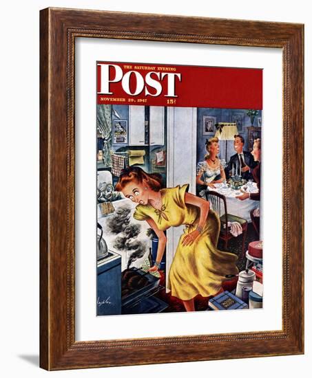 "Burnt Turkey," Saturday Evening Post Cover, November 29, 1947-Constantin Alajalov-Framed Giclee Print