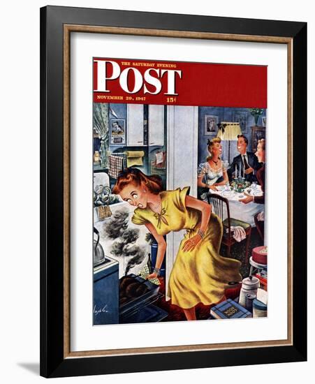 "Burnt Turkey," Saturday Evening Post Cover, November 29, 1947-Constantin Alajalov-Framed Giclee Print