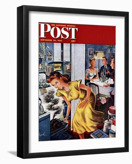 "Burnt Turkey," Saturday Evening Post Cover, November 29, 1947-Constantin Alajalov-Framed Giclee Print