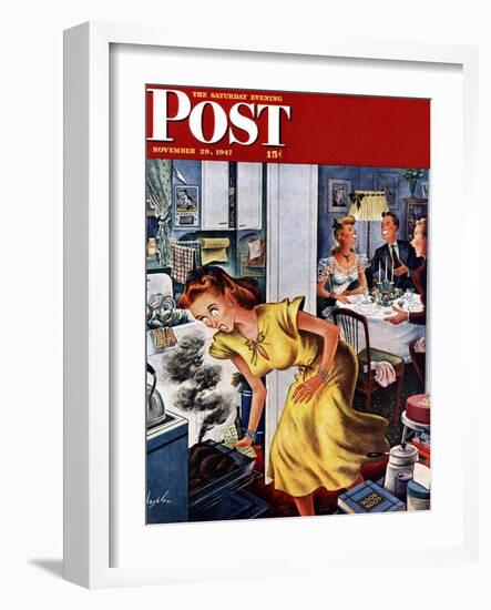 "Burnt Turkey," Saturday Evening Post Cover, November 29, 1947-Constantin Alajalov-Framed Giclee Print