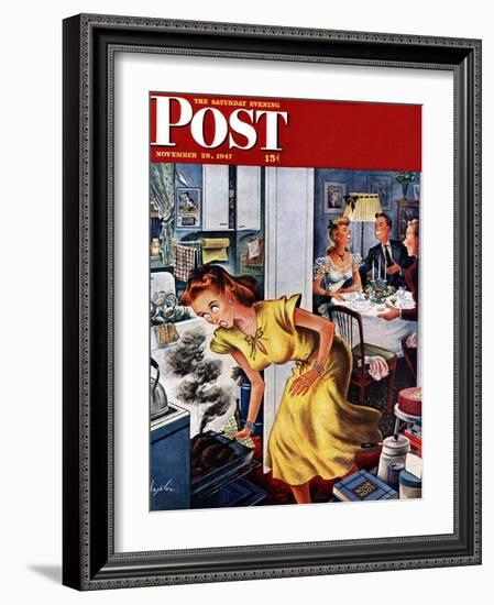 "Burnt Turkey," Saturday Evening Post Cover, November 29, 1947-Constantin Alajalov-Framed Giclee Print