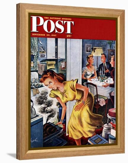 "Burnt Turkey," Saturday Evening Post Cover, November 29, 1947-Constantin Alajalov-Framed Premier Image Canvas