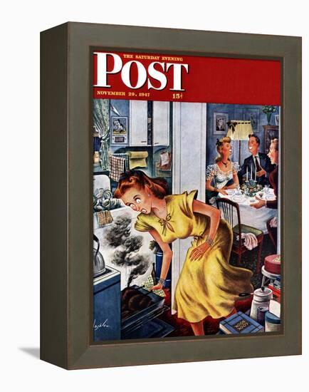 "Burnt Turkey," Saturday Evening Post Cover, November 29, 1947-Constantin Alajalov-Framed Premier Image Canvas