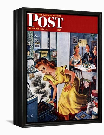 "Burnt Turkey," Saturday Evening Post Cover, November 29, 1947-Constantin Alajalov-Framed Premier Image Canvas